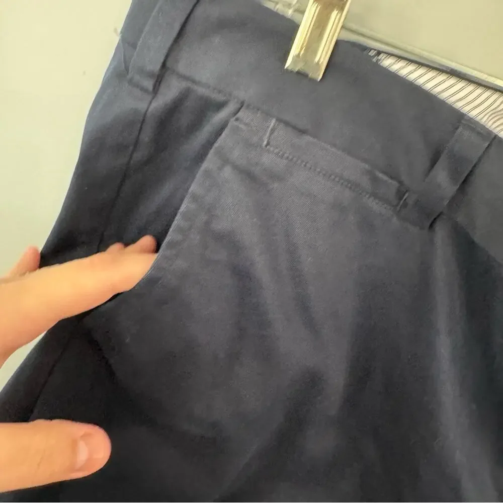 NWT Lands' End Women's Navy Dark Blue Chino Shorts Mid Rise Plus Size 22 W - Picture 3 of 9